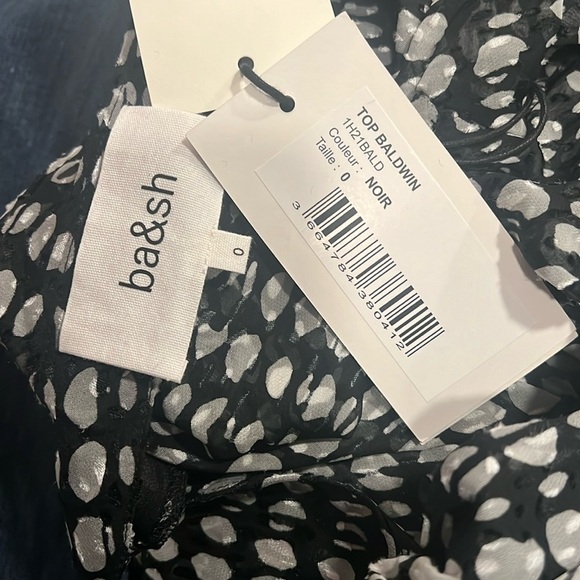 NWT BA&SH Baldwin V-Back Blouse Size 0 - Picture 8 of 10